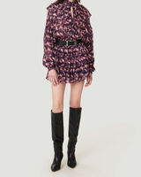 TYGA PRINTED RUFFLE MINI DRESS image number null